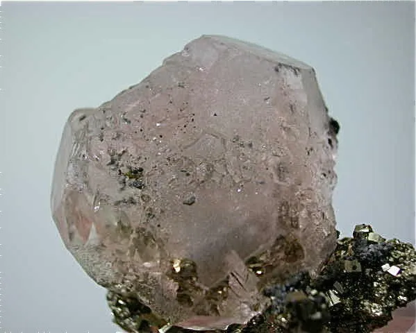 SOLD Fluorite with Pyrite, Huanzala Mine, Bolognesi, Ancash, Peru Miniature 2.6 x 3.7 x 4.5 cm $1200. Online 3/20