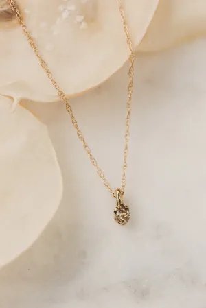 Solid Gold Champagne Diamond Pendant