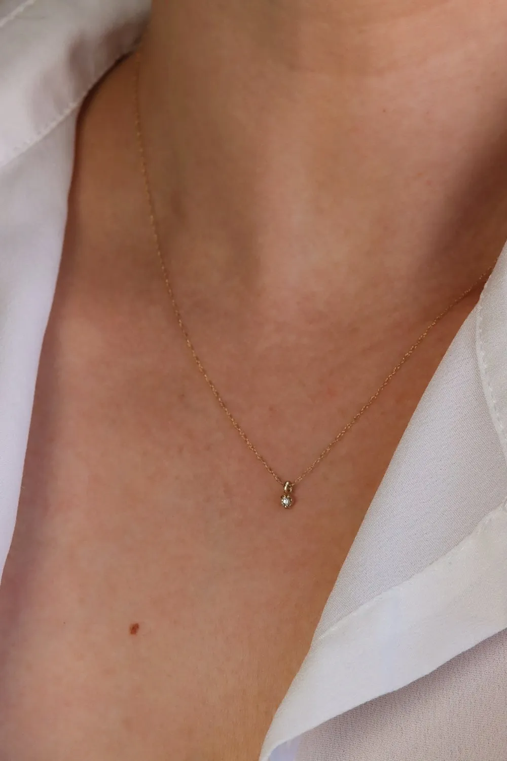 Solid Gold Salt and Pepper Diamond Pendant (Ready To Ship)