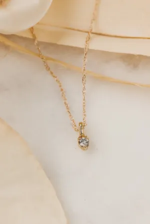 Solid Gold Salt and Pepper Diamond Pendant (Ready To Ship)
