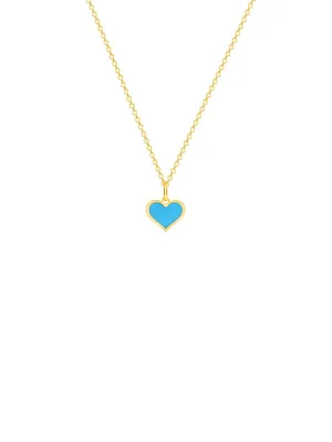 Sophie Heart Charm Necklace 14K