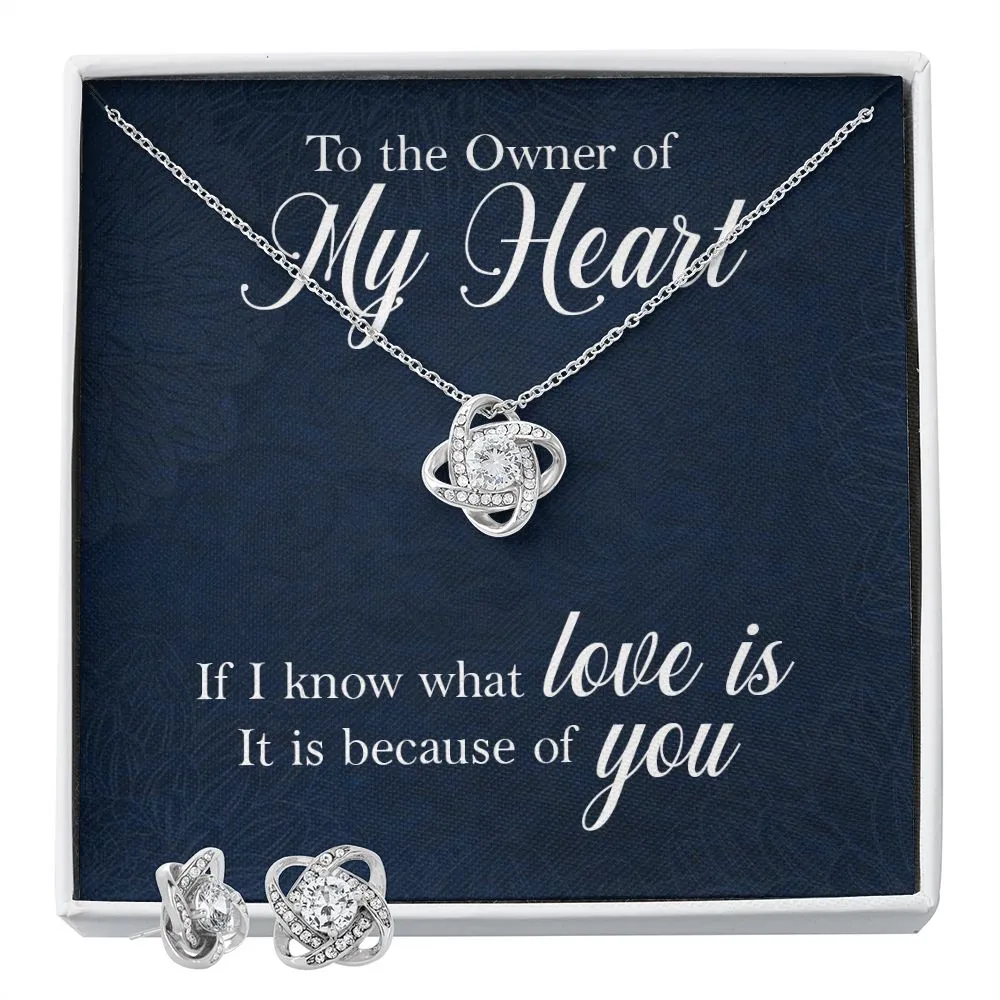 Soulmate Love Knot Jewelry Set-The owner of my heart