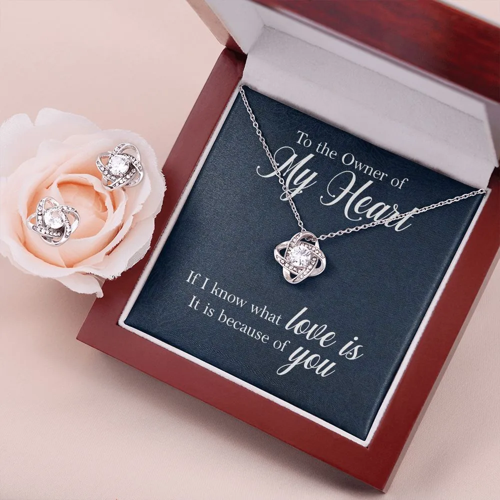 Soulmate Love Knot Jewelry Set-The owner of my heart