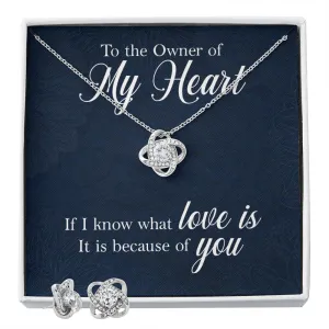Soulmate Love Knot Jewelry Set-The owner of my heart