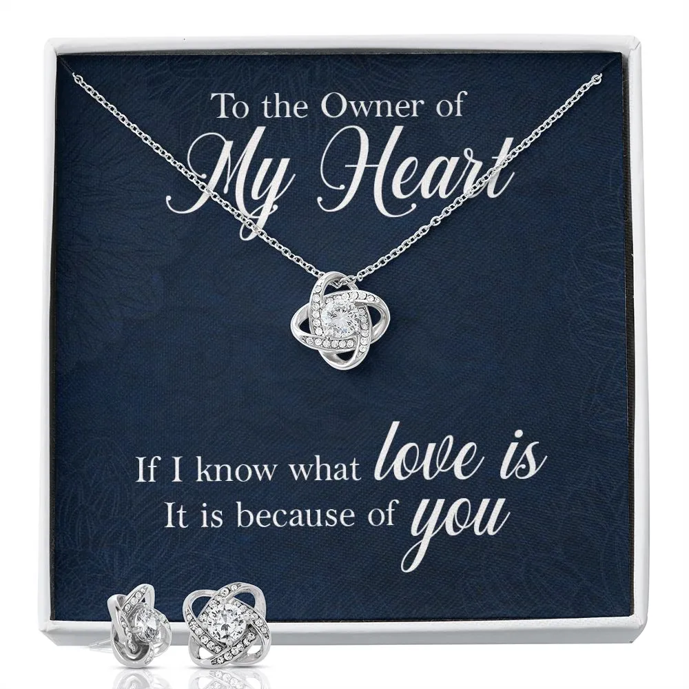 Soulmate Love Knot Jewelry Set-The owner of my heart