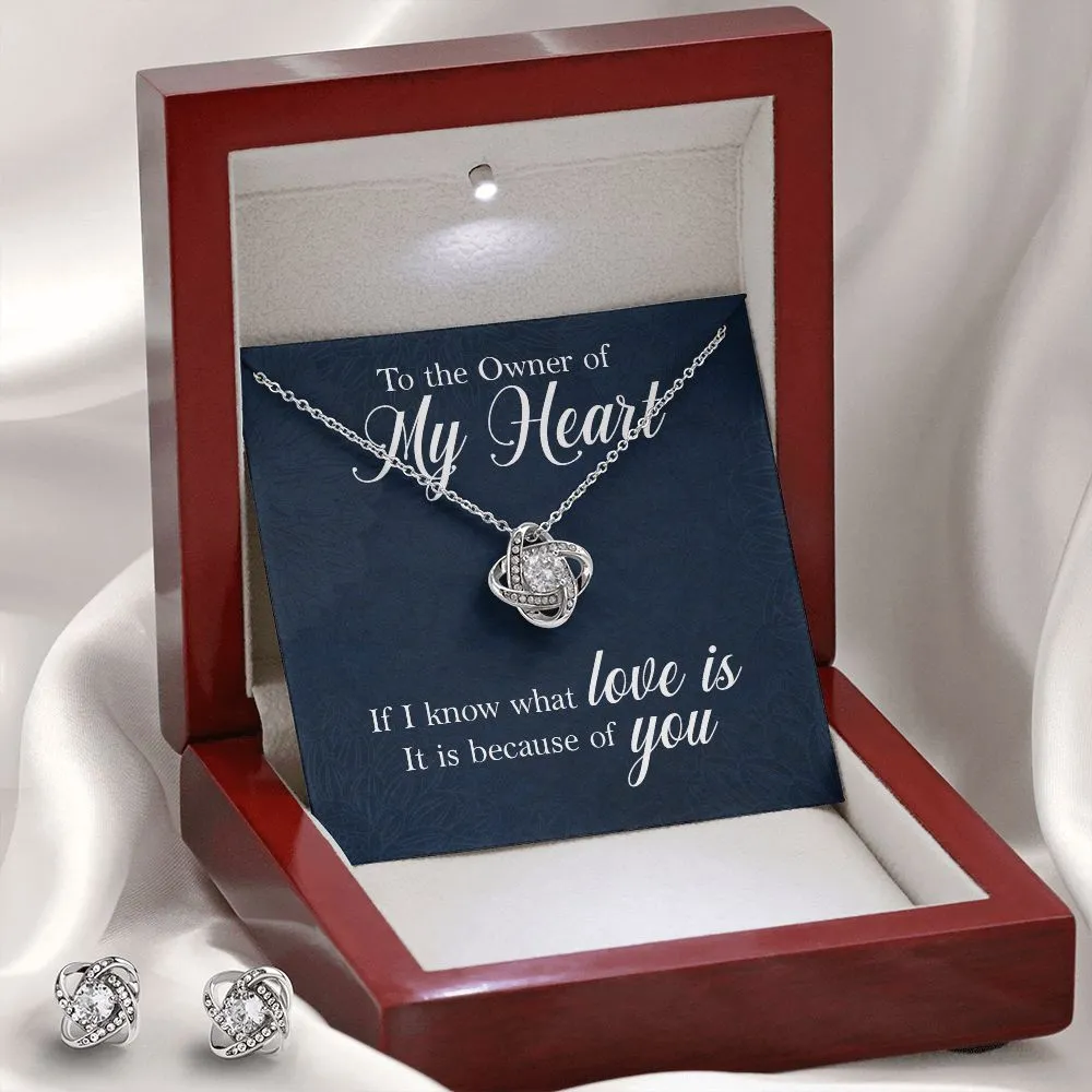 Soulmate Love Knot Jewelry Set-The owner of my heart