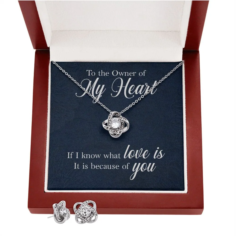 Soulmate Love Knot Jewelry Set-The owner of my heart