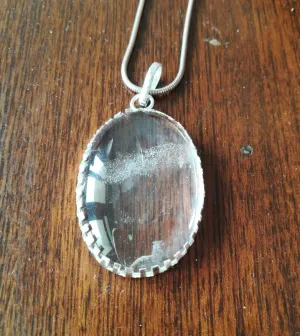 Sphatik Pendant - 100% Pure crystal Quartz