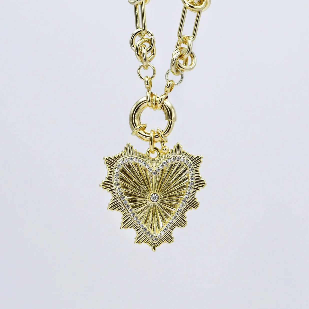 Spike Heart Necklace J6