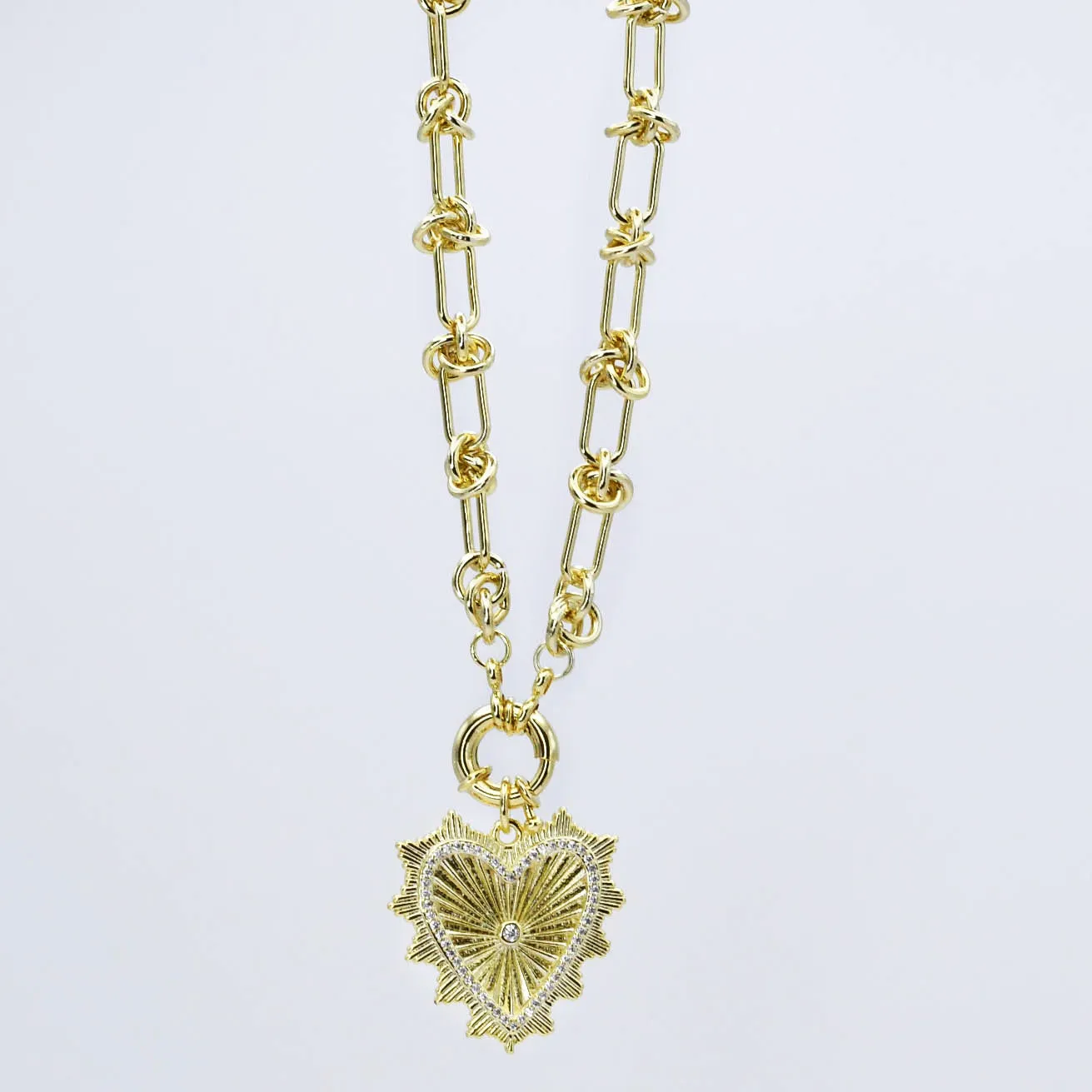 Spike Heart Necklace J6