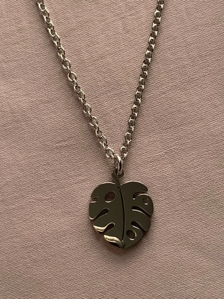 Stainless Steel Monstera Leaf Necklace