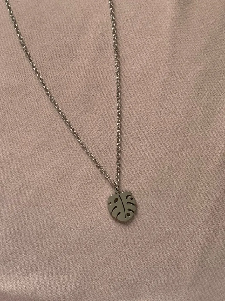 Stainless Steel Monstera Leaf Necklace