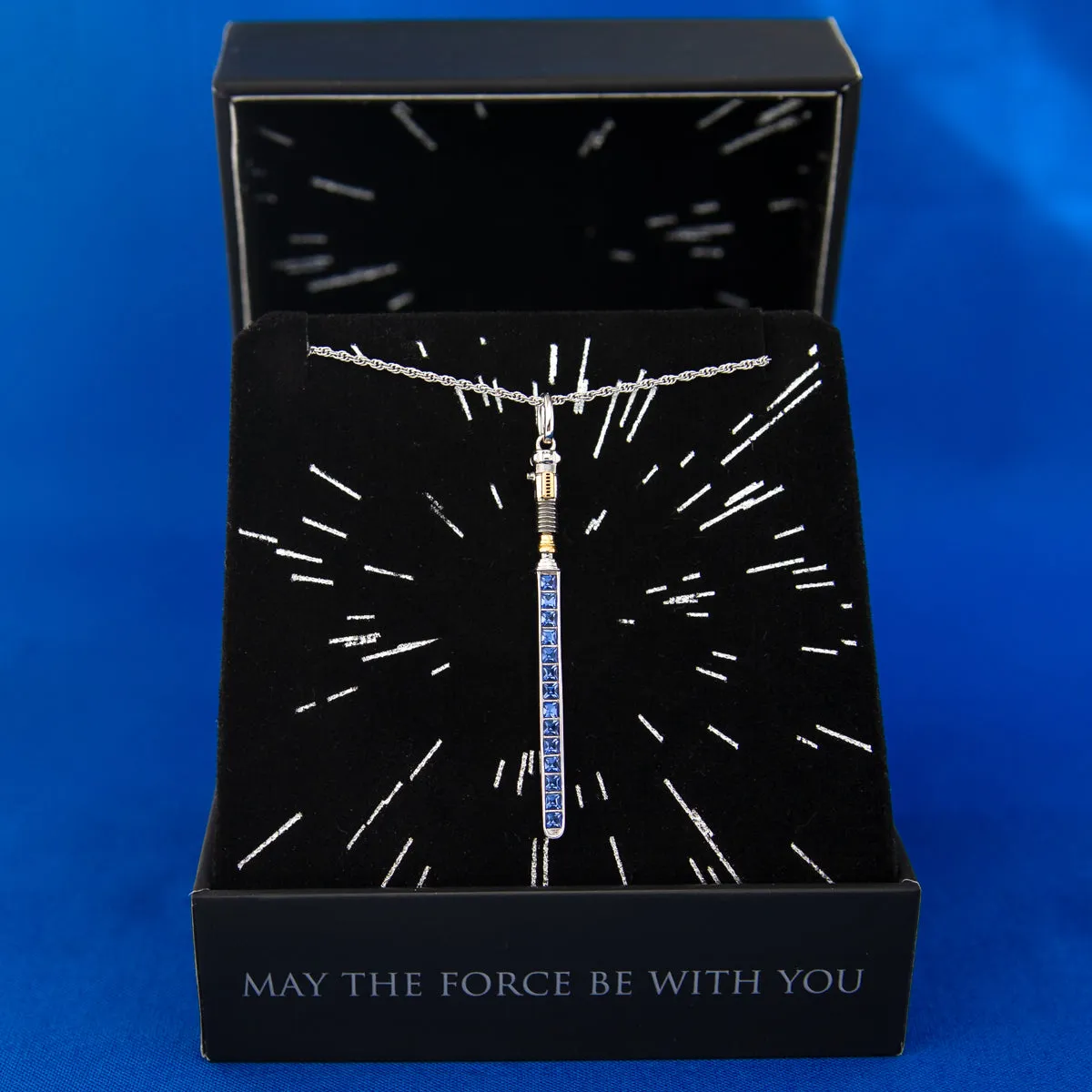 Star Wars X RockLove Obi-Wan Kenobi Crystal Lightsaber Necklace