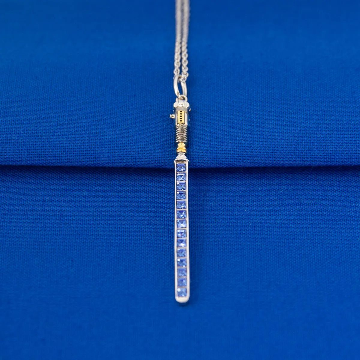 Star Wars X RockLove Obi-Wan Kenobi Crystal Lightsaber Necklace