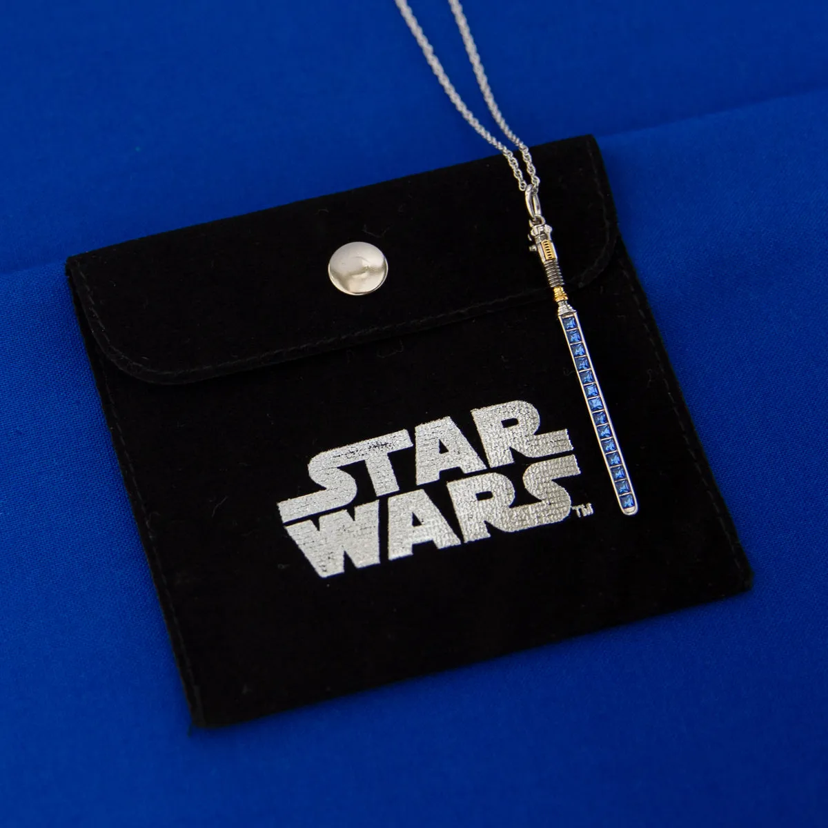 Star Wars X RockLove Obi-Wan Kenobi Crystal Lightsaber Necklace