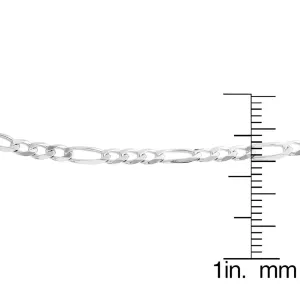 Sterling Essentials Italian Silver 3Mm Diamond-Cut Figaro Chain Necklace (16-30 Inch)