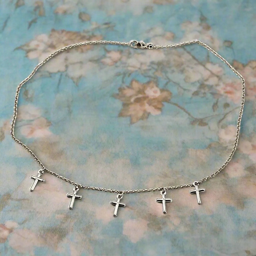 Sterling Silver Cross Chain Necklace