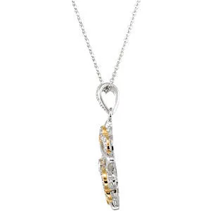 Sterling Silver Faith Family Friends & Love Necklace