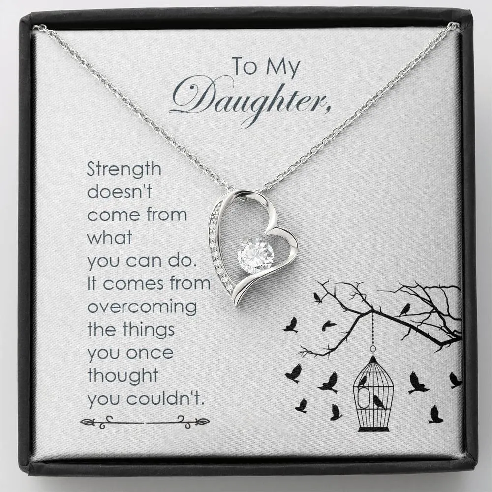 Strength comes from within-Sentimental Heart Necklace for Daughter