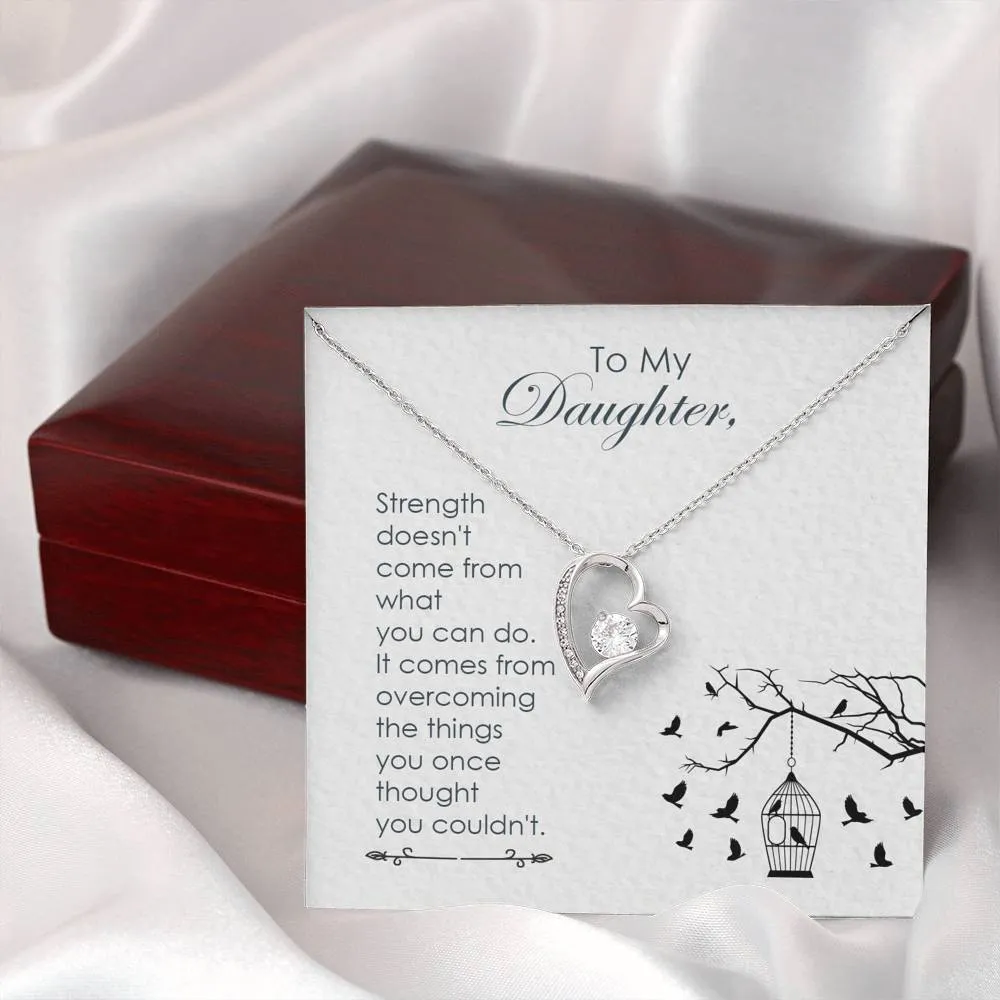 Strength comes from within-Sentimental Heart Necklace for Daughter