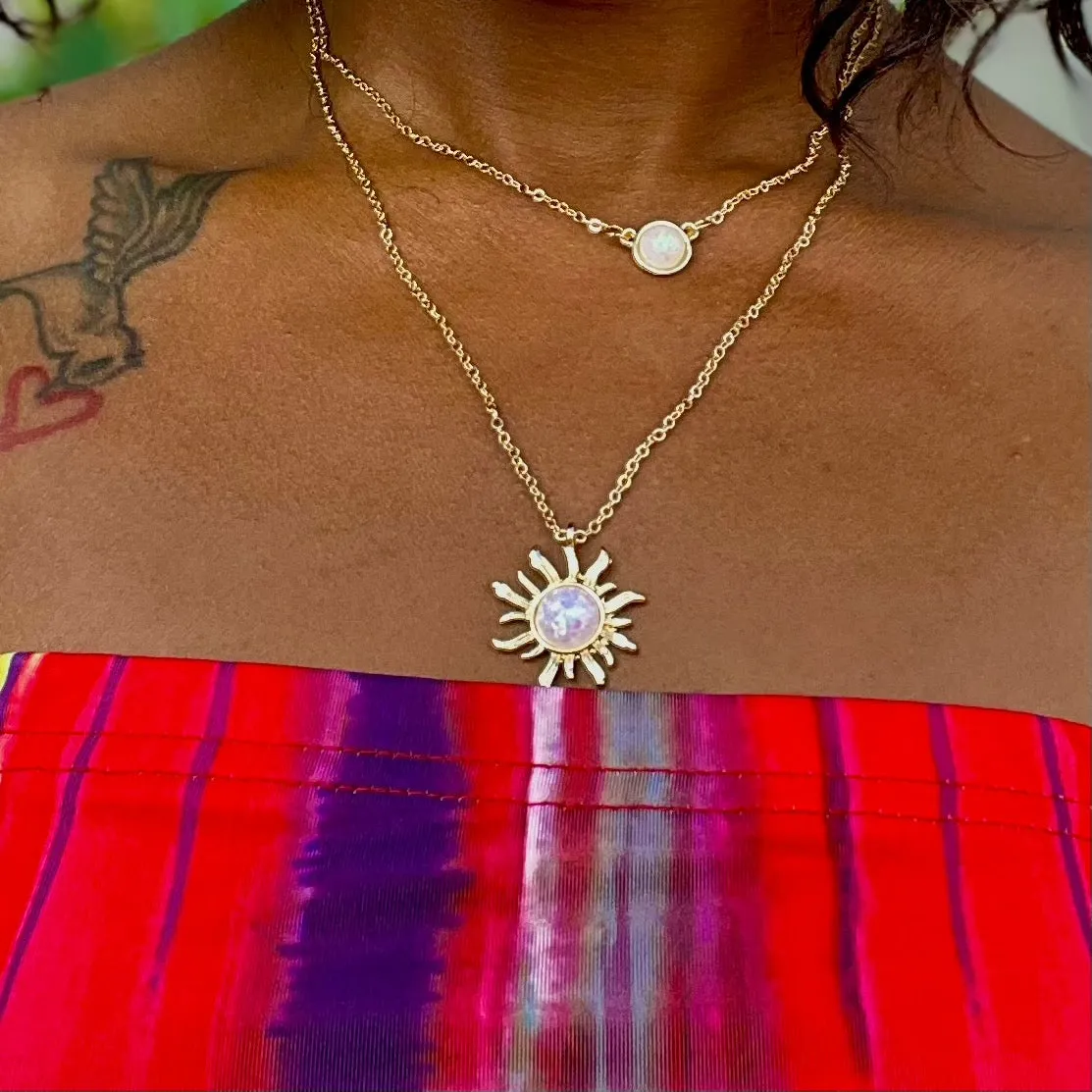 Sun dance layered necklace