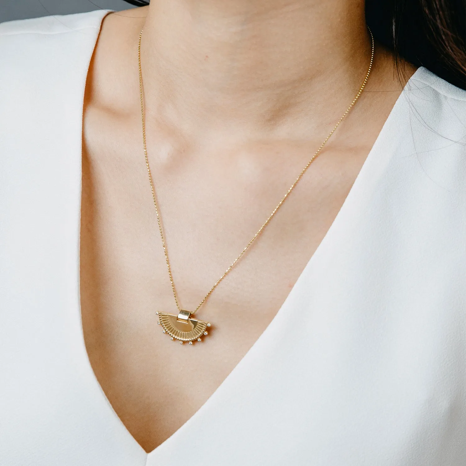 Sun Ray with Diamonds Necklace
