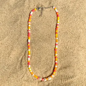 Sunrise Pearl Beaded Necklace