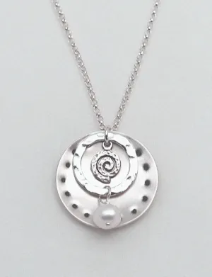 Swirl & Pearl Necklace