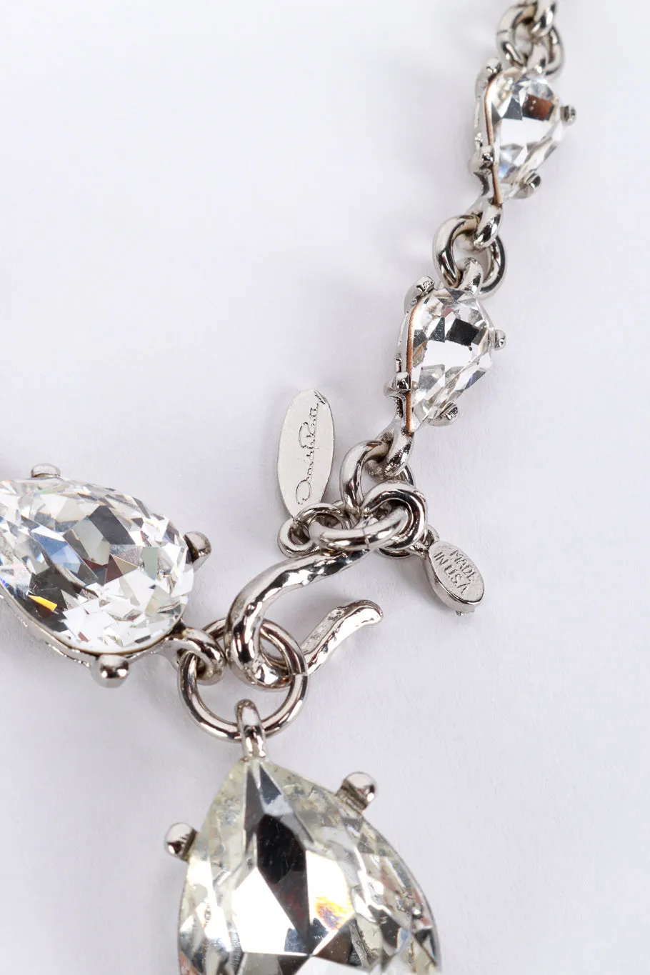 Teardrop Crystal Lariat Necklace