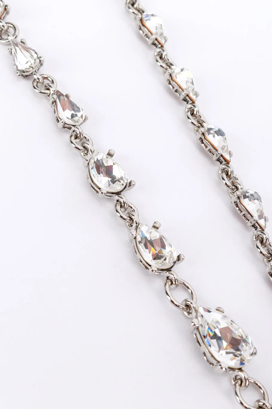 Teardrop Crystal Lariat Necklace