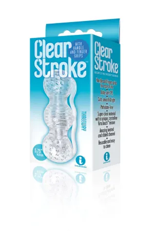The 9's Clear Stroke - Transparent Threeway Masturbator for Intense Stimulation