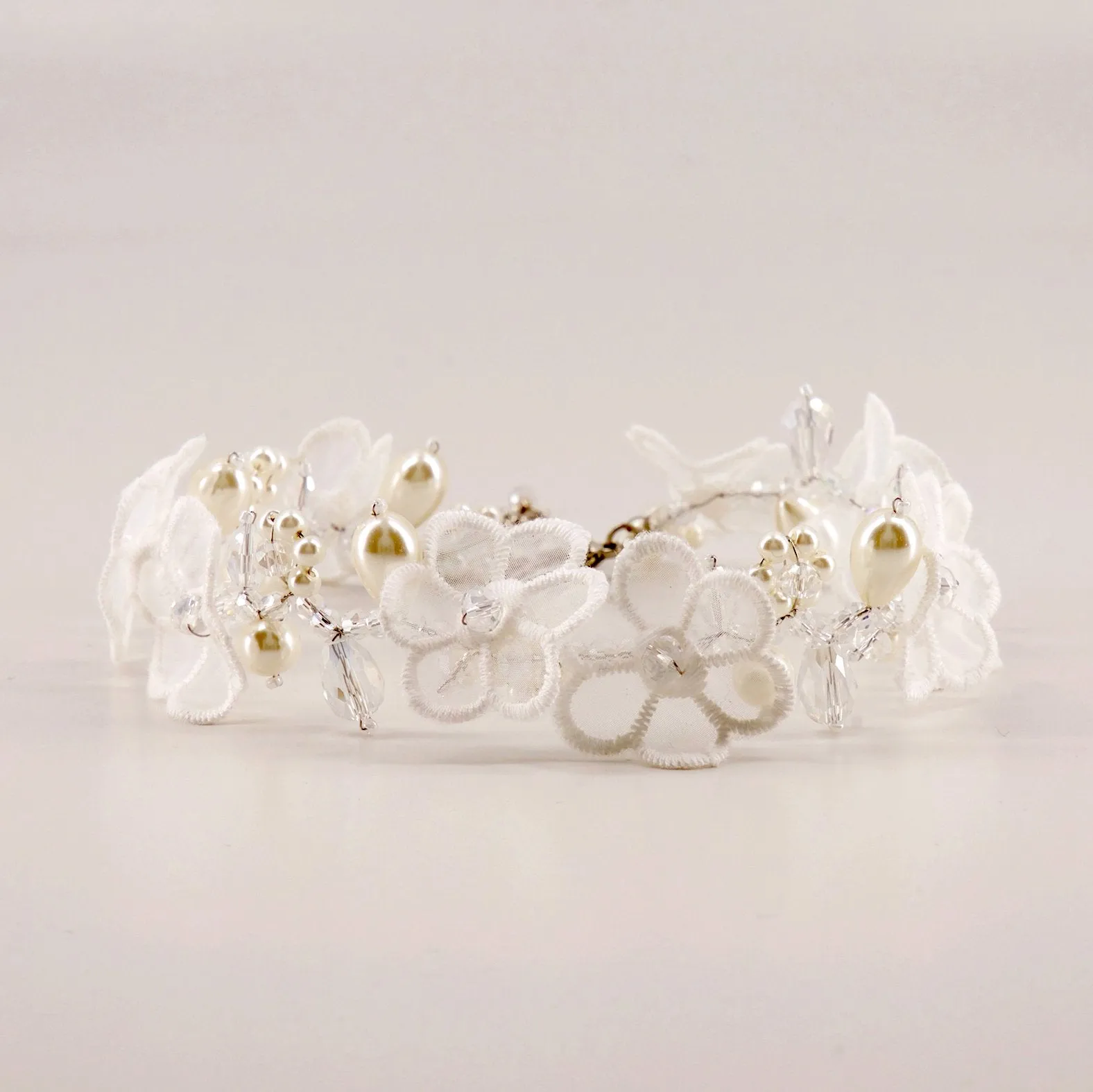 The Lilija Lace and Pearl Designer Necklace