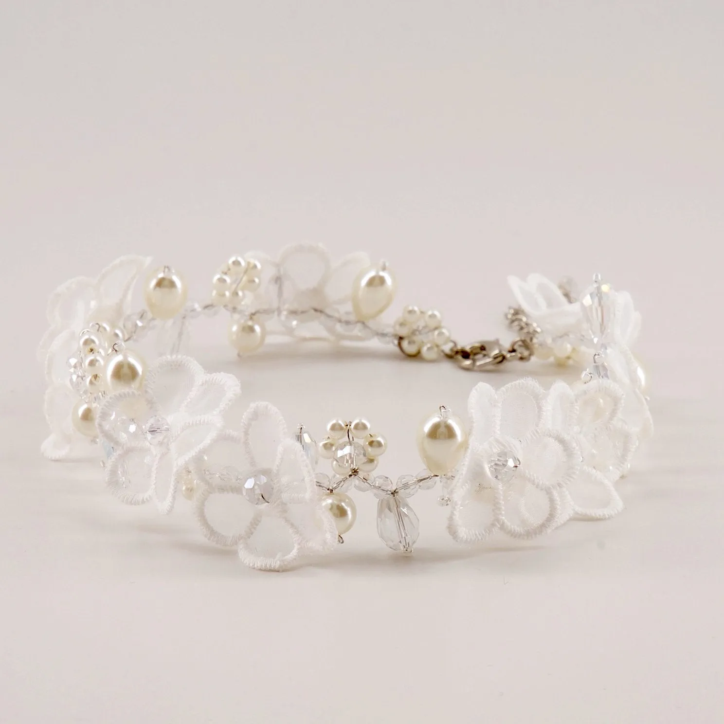 The Lilija Lace and Pearl Designer Necklace