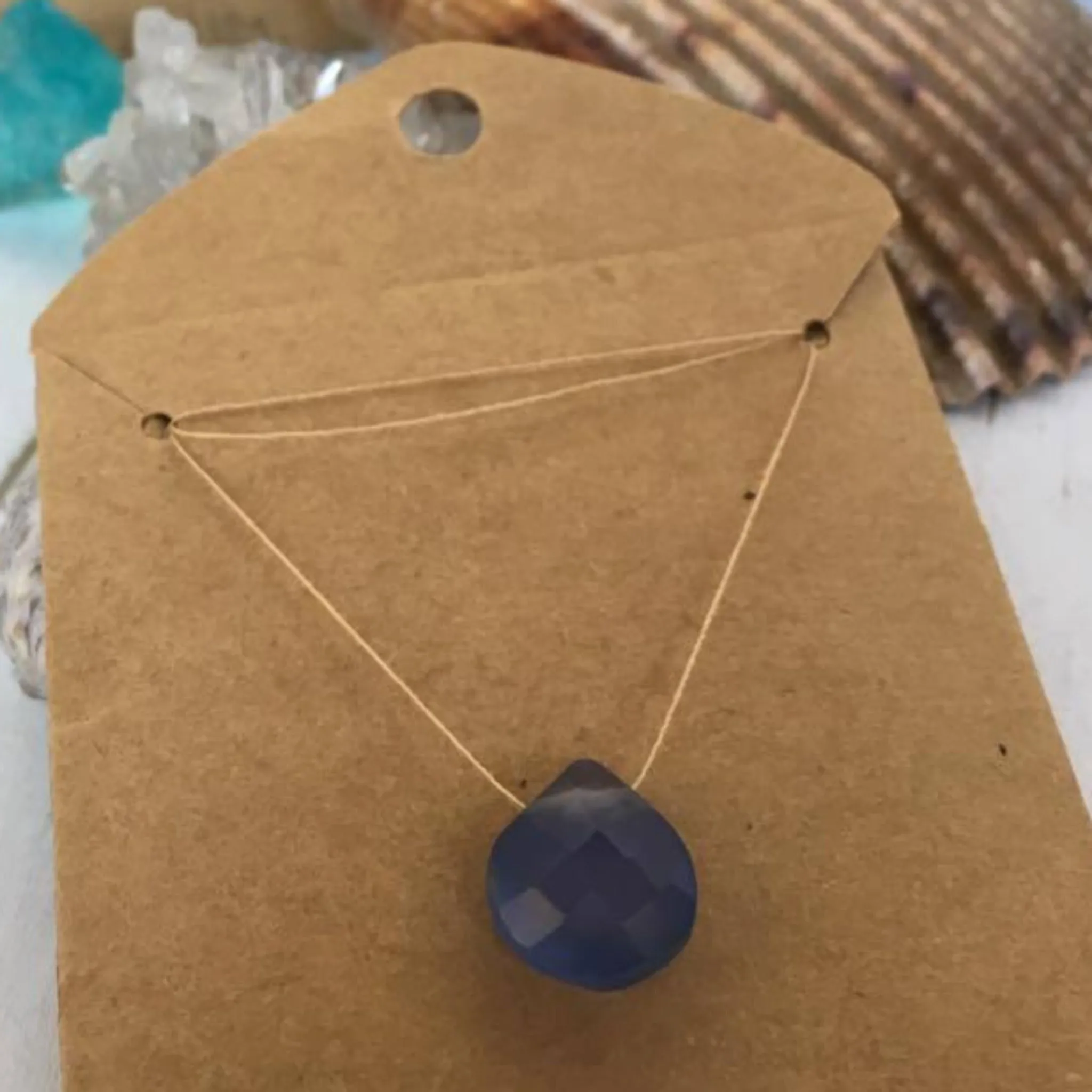 The "Shannon" - Natural Chalcedony Crystal Necklace - Sterling or Gold