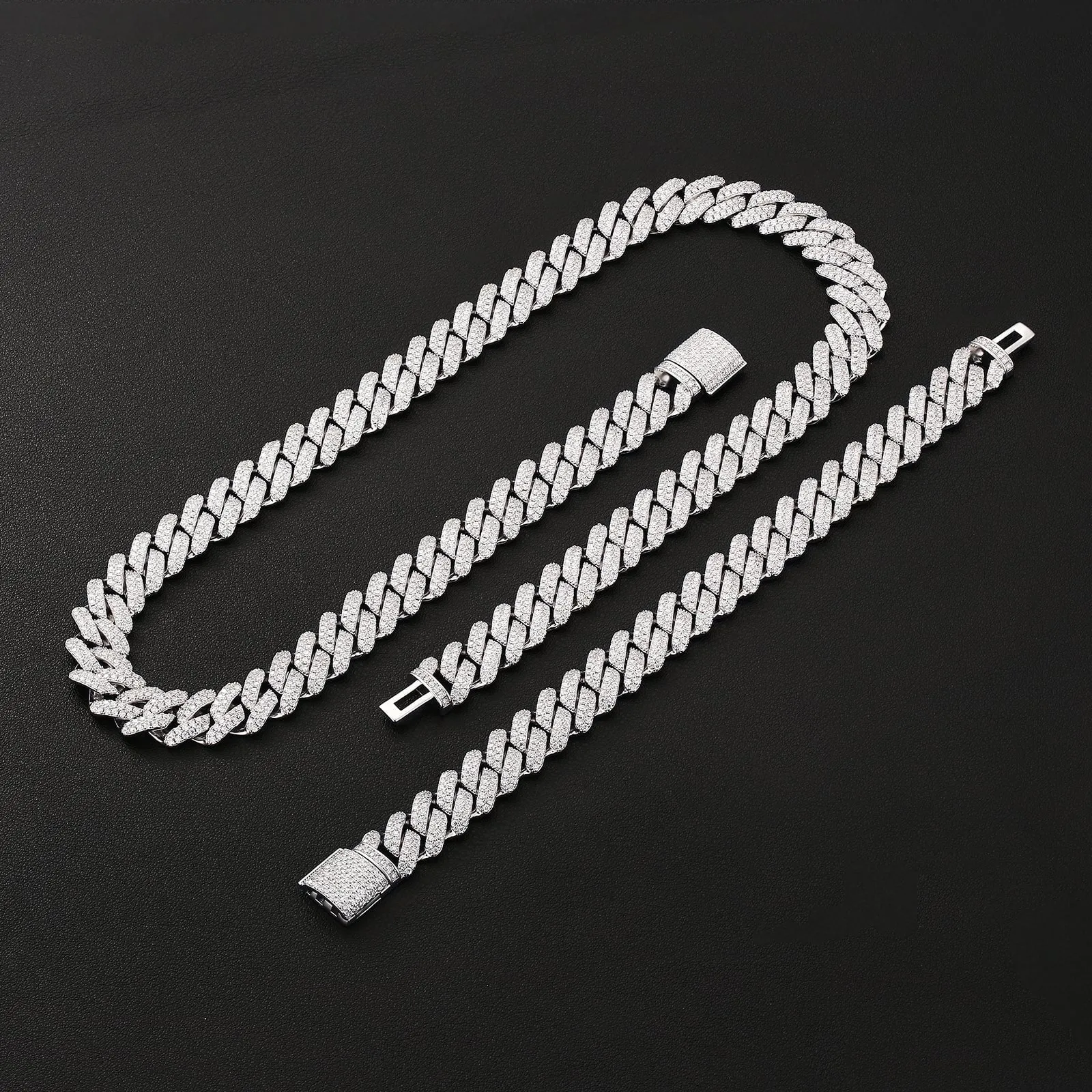 The Shining Moment II® - 13mm Iced Diamond Prong Link Cuban Choker Chain in White Gold