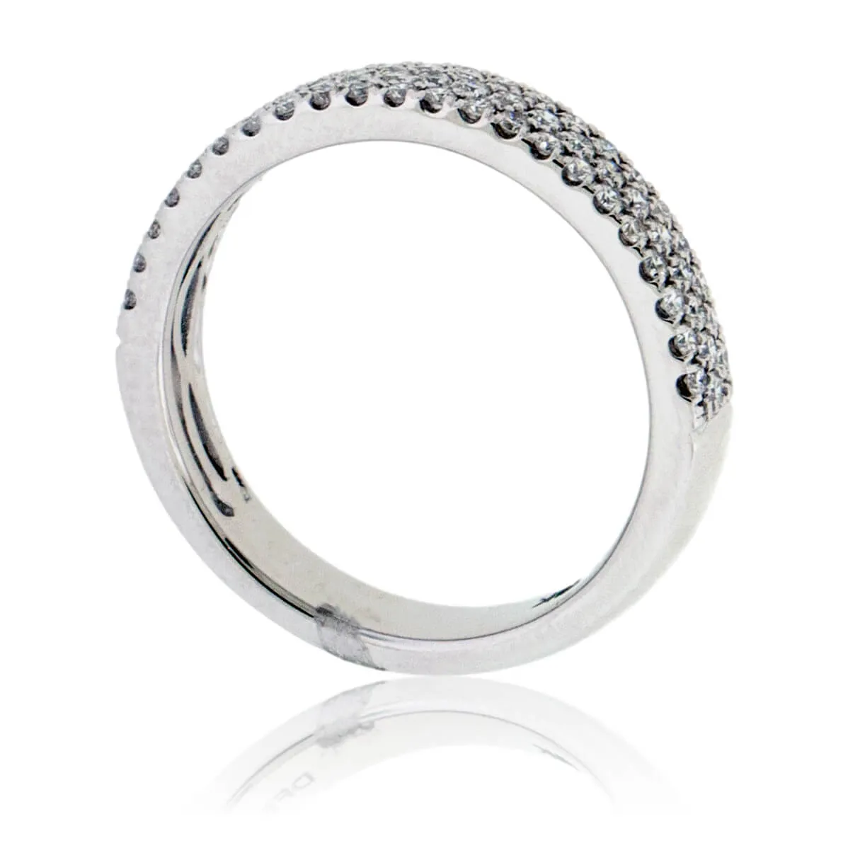 Three Row Pave .53ctw Diamond Band