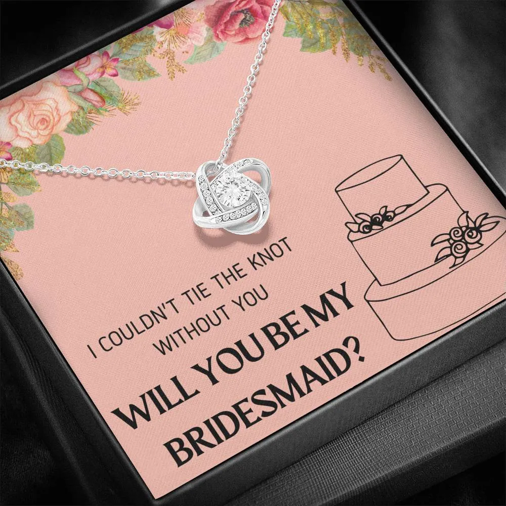 Tie the Knot Bridesmaid Proposal Necklace