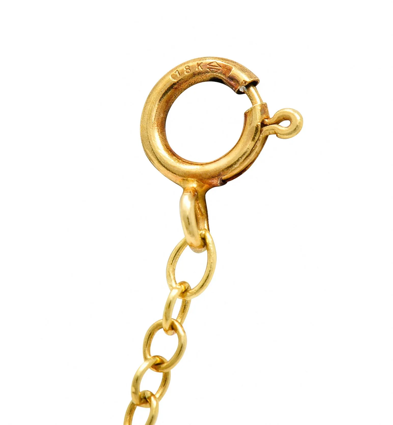 Tiffany & Co. Elsa Peretti Rock Crystal Quartz 18 Karat Gold Teardrop Pendant Necklace