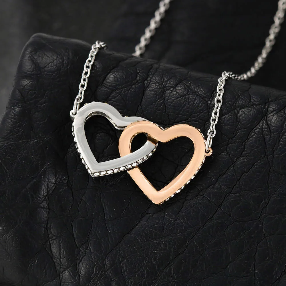 TO MY BEAUTIFUL DAUGHTER ~ INTERLOCKING HEARTS FOREVER NECKLACE