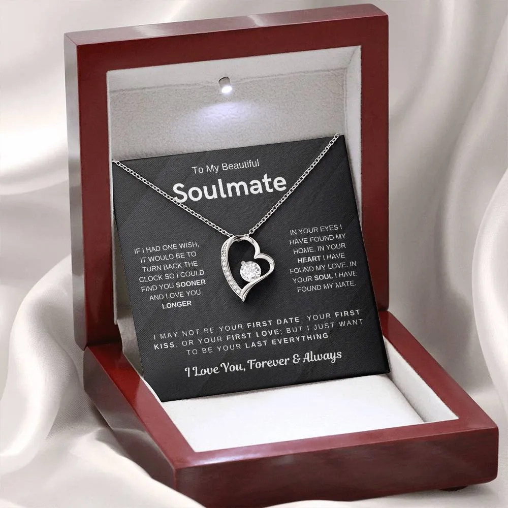 To My Beautiful Soulmate, I Want To Be Your Last Evething - (Forever Love Necklace) - 1