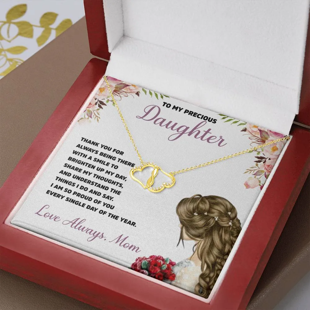 To My Daughter From Mom Everlasting Love Necklace Gift