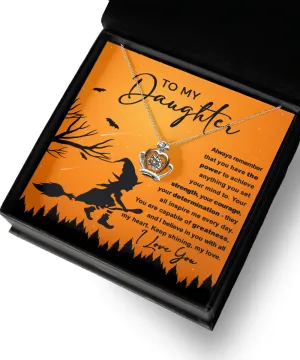 To My Daughter Keep Shining My Love | Crown Pendant Necklace