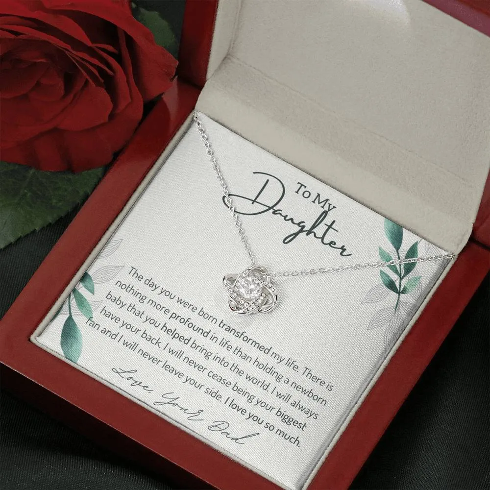 To My Daughter Love Knot Necklace from Dad