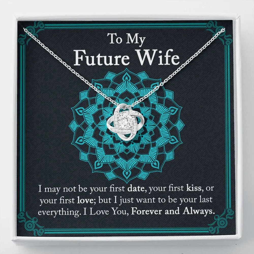 To My Future Wife Love Knot Necklace, Engagement Gift for Future Wife, Gift for Fiancee, Fiancée Gift