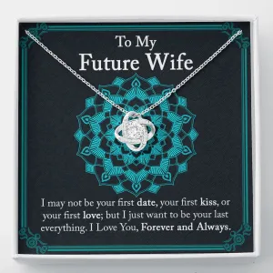 To My Future Wife Love Knot Necklace, Engagement Gift for Future Wife, Gift for Fiancee, Fiancée Gift