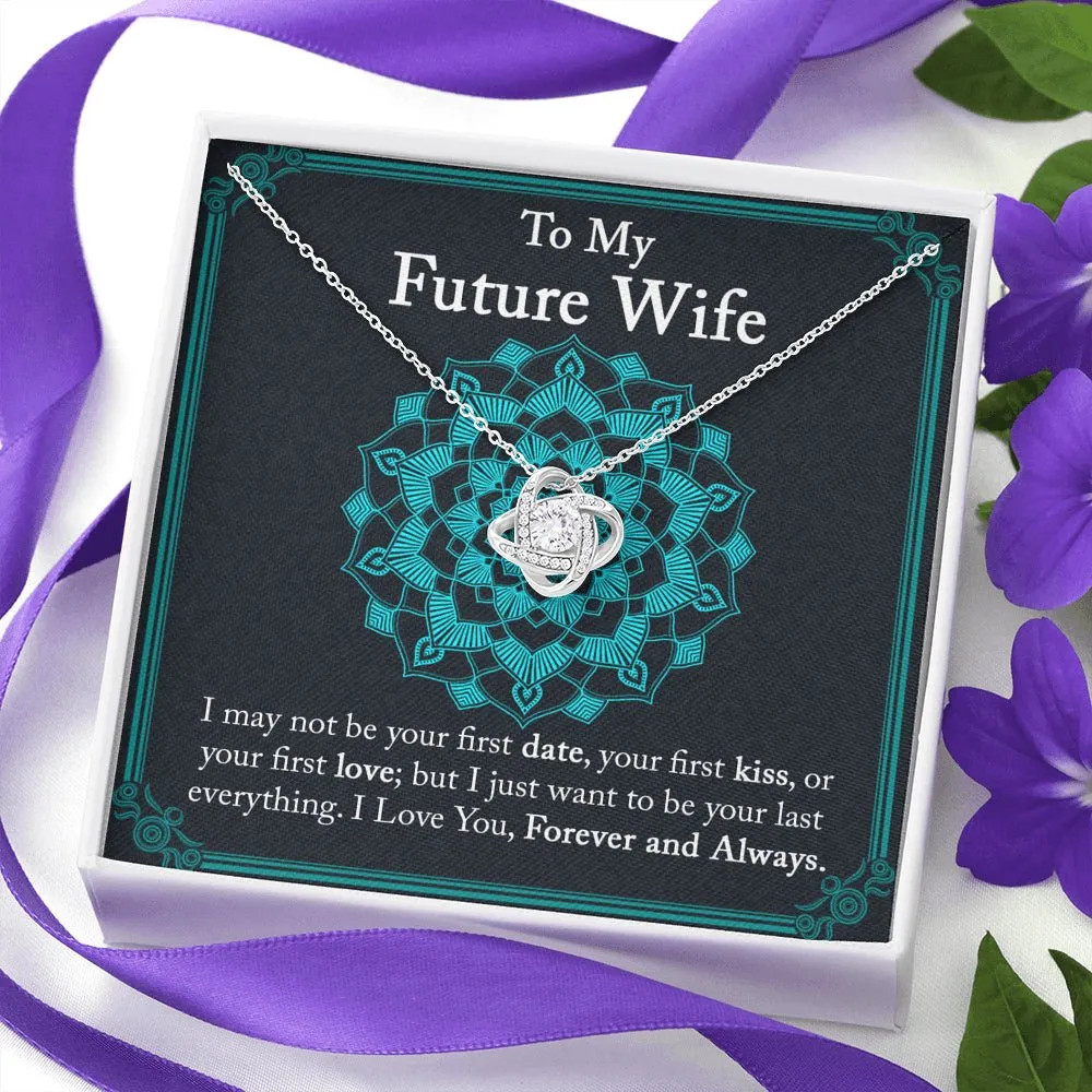 To My Future Wife Love Knot Necklace, Engagement Gift for Future Wife, Gift for Fiancee, Fiancée Gift