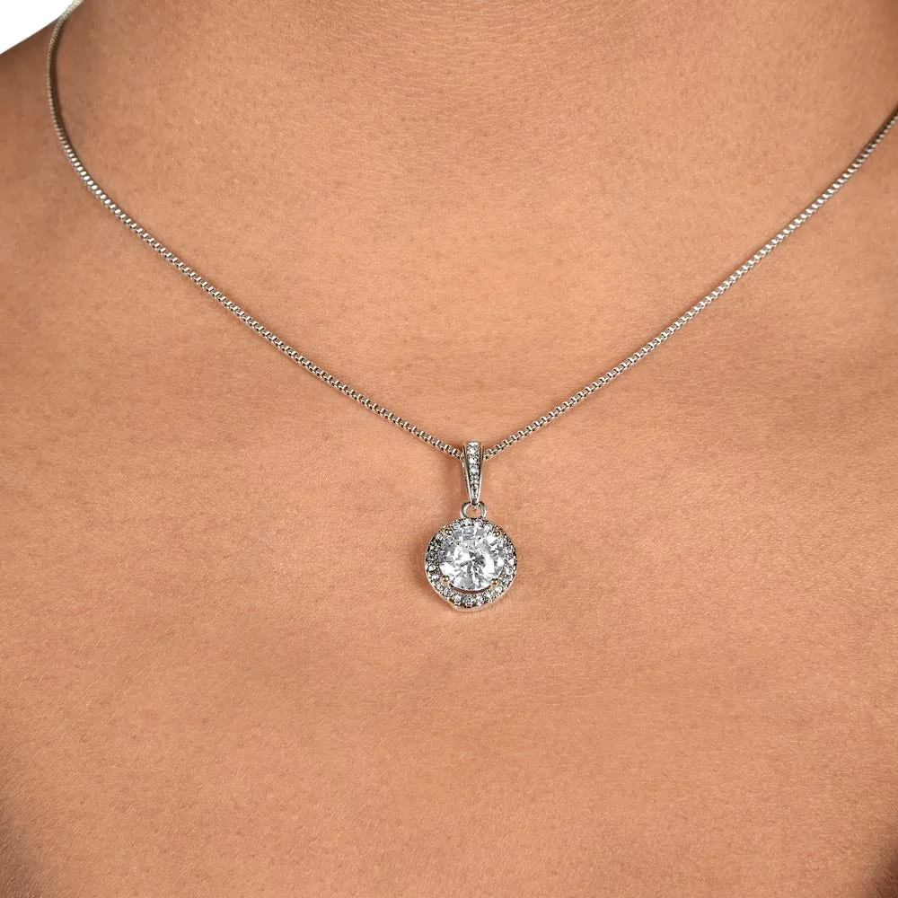 To My Loving Wife and an Amazing Mom Mother's Day Gift Card and Necklace with CZ Pendant from Husband EHN_M66WifeMOM