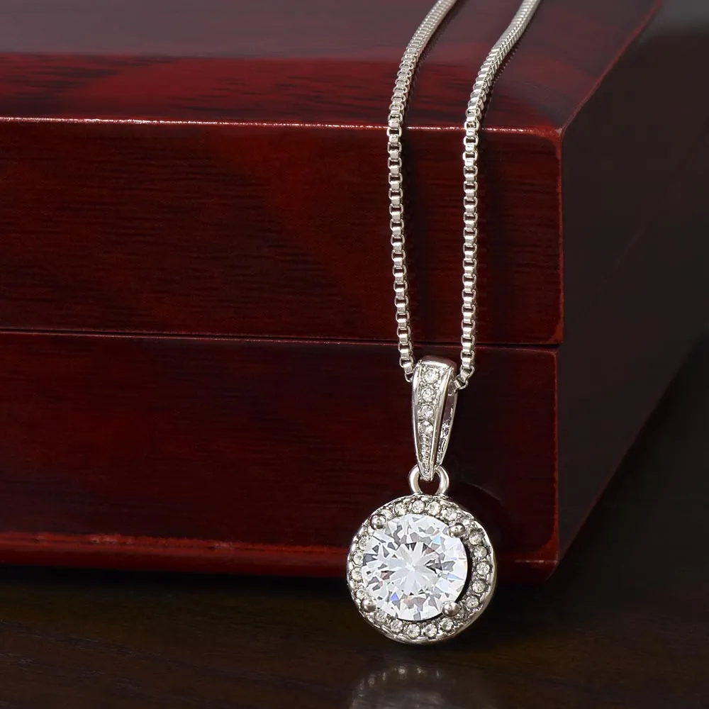 To My Queen Gift For Wife Future Wife Girlfriend Eternal Hope Necklace CZ - EHNQUEEN_SOM01