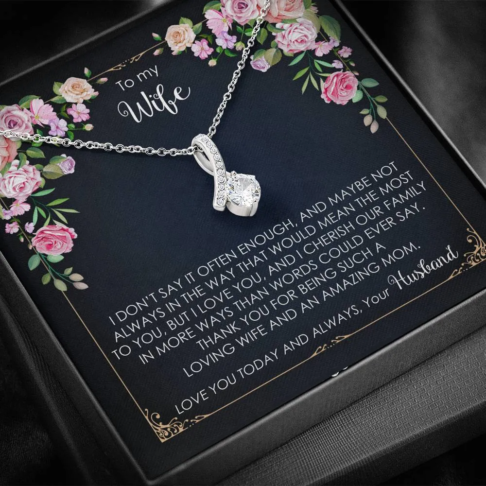 To My Wife - Love You Today And Always - Necklace ABNWifeM37