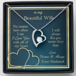 To My Wife Necklace Gift - Love You With All My Heart